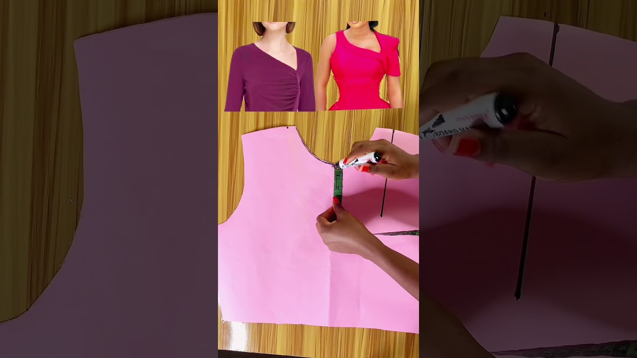 Easy Asymmetric Neckline Sewing Tutorial for Beginners ✂️