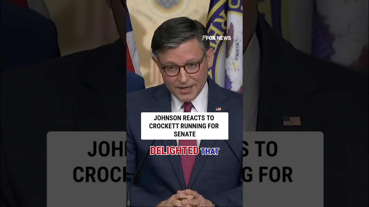 Johnson Cheers for Crockett's Senate Run 🎙️