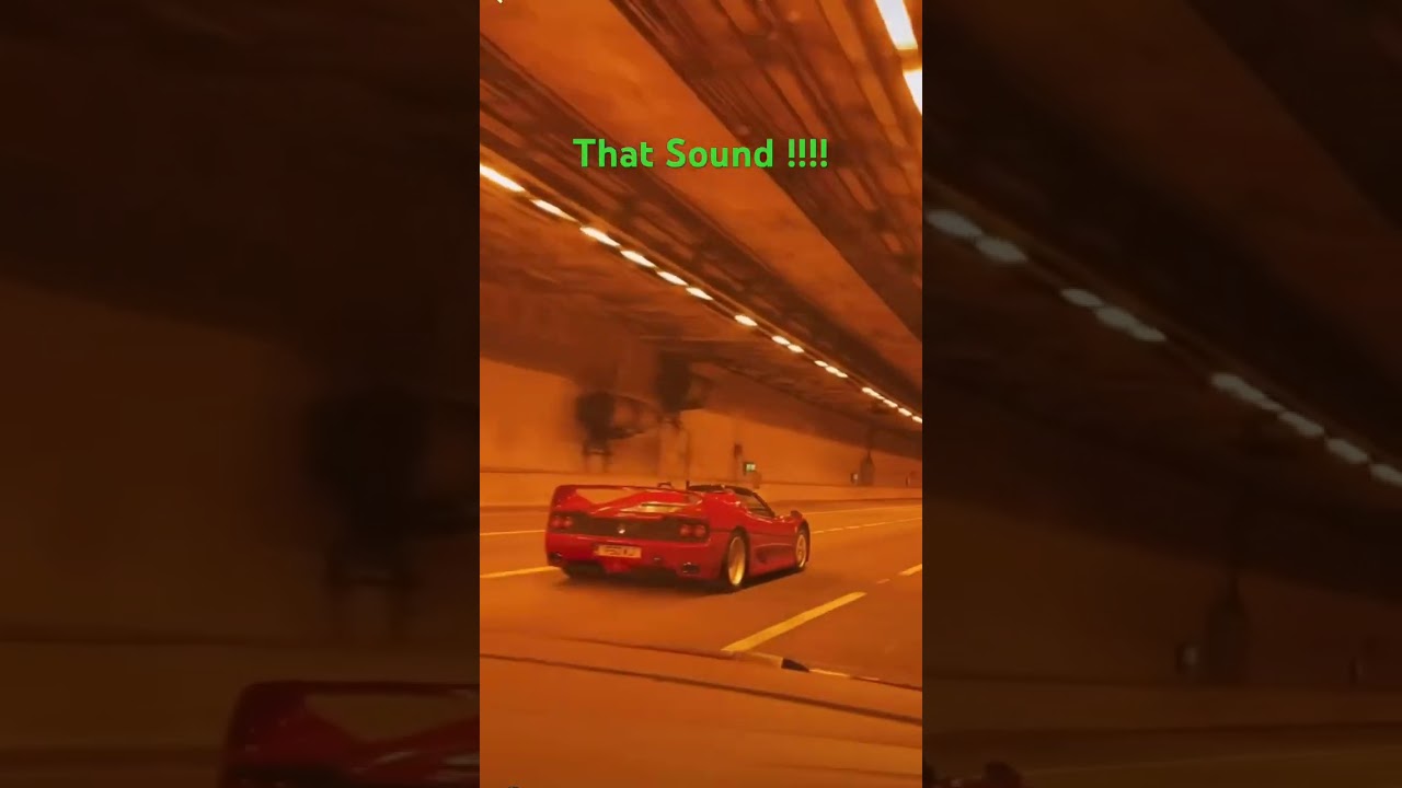 Ferrari F50 Exhaust Sound in Tunnel 🚗