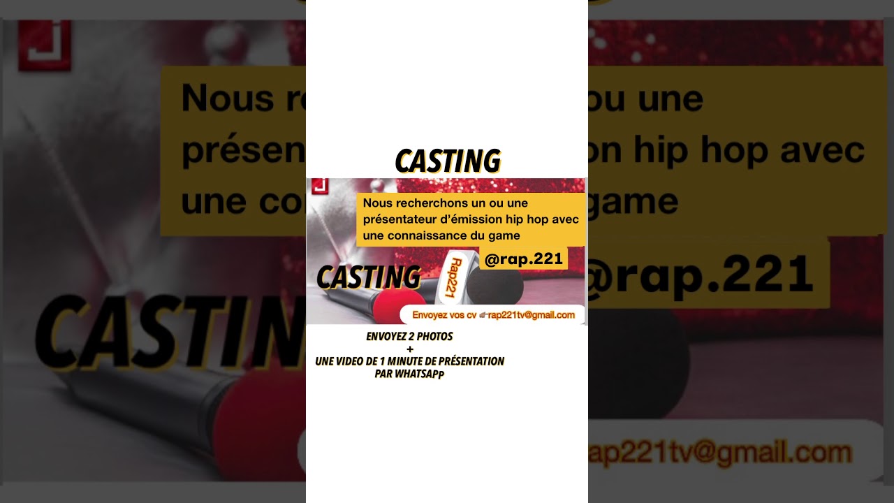 Casting Rap221 cherche une présentatrice 🎤