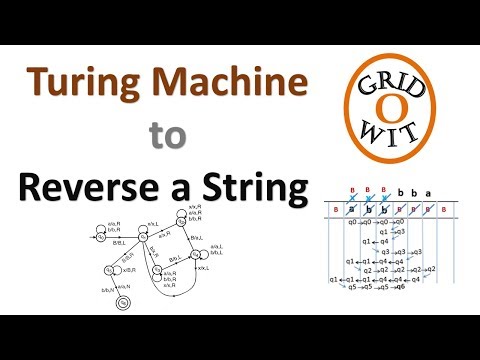 Turing Machine to Reverse a String