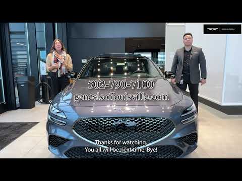 Introducing the 2026 Genesis G70 3.3T Prestige Graphite in Ceres Blue at Genesis of Louisville.