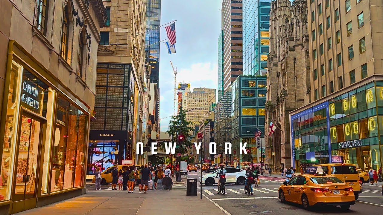 Manhattan Walk: Fifth Ave & Rockefeller Center in 4K
