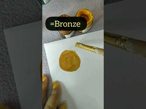 How to make Bronze acrylic colour #howto #acrylic #bronze #colors #shorts #subscribe