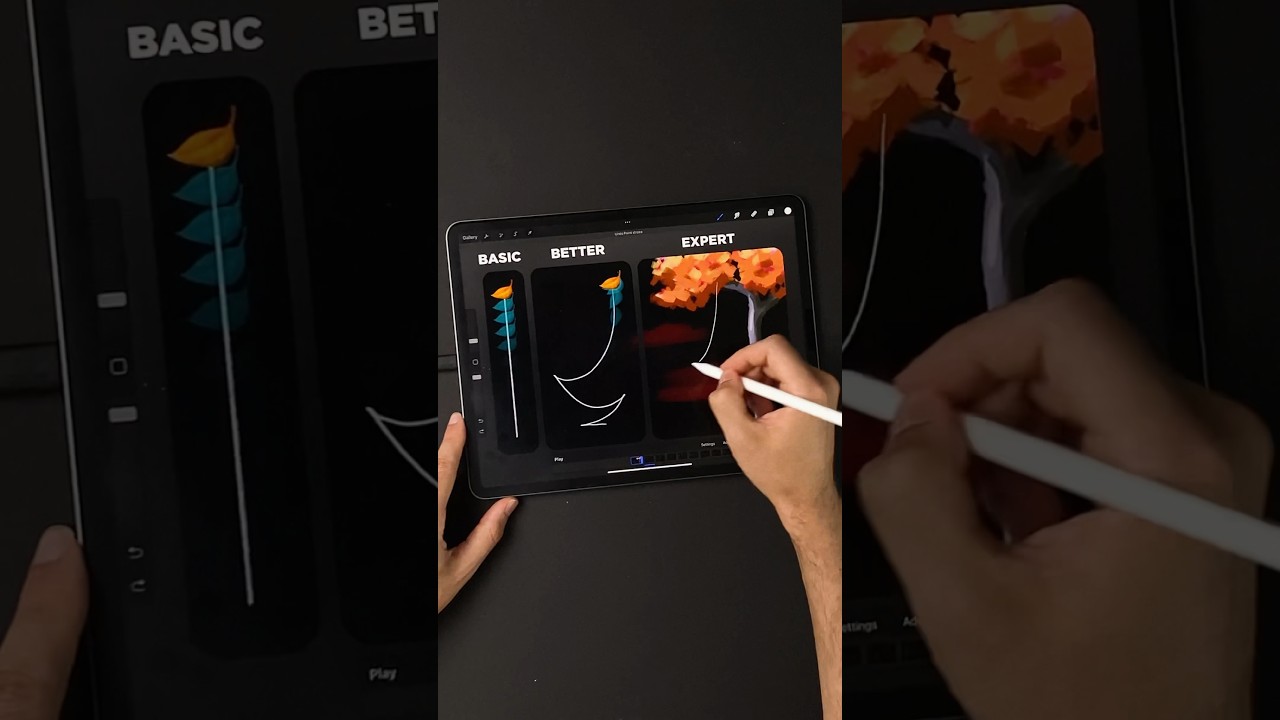 3 Master the 3-Level Falling Leaf Animation with Procreate on iPad Pro 🍂