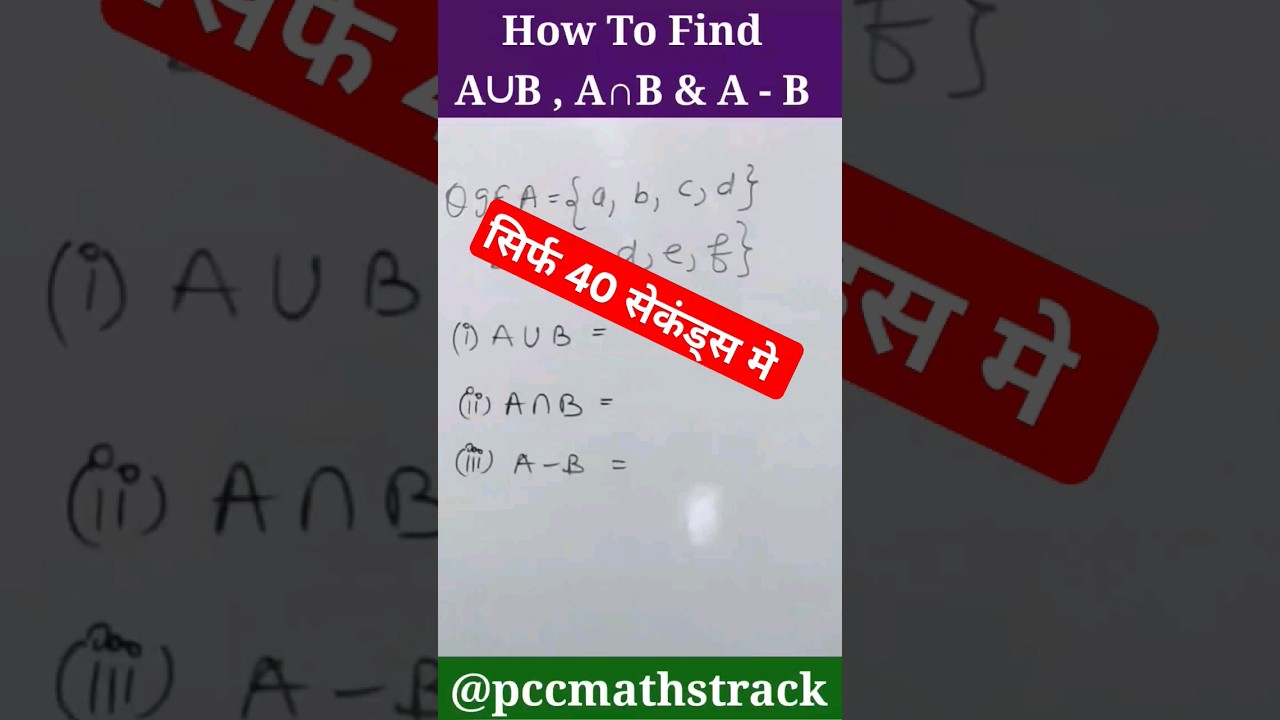 Understanding Union, Intersection, and Difference of Two Sets