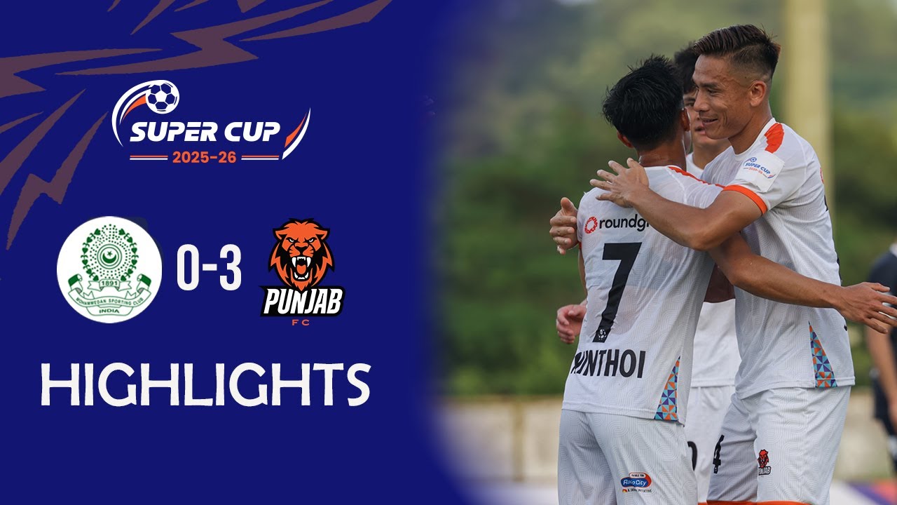 Punjab FC Dominates Mohammedan Sporting 3-0 in AIFF Super Cup 🔥