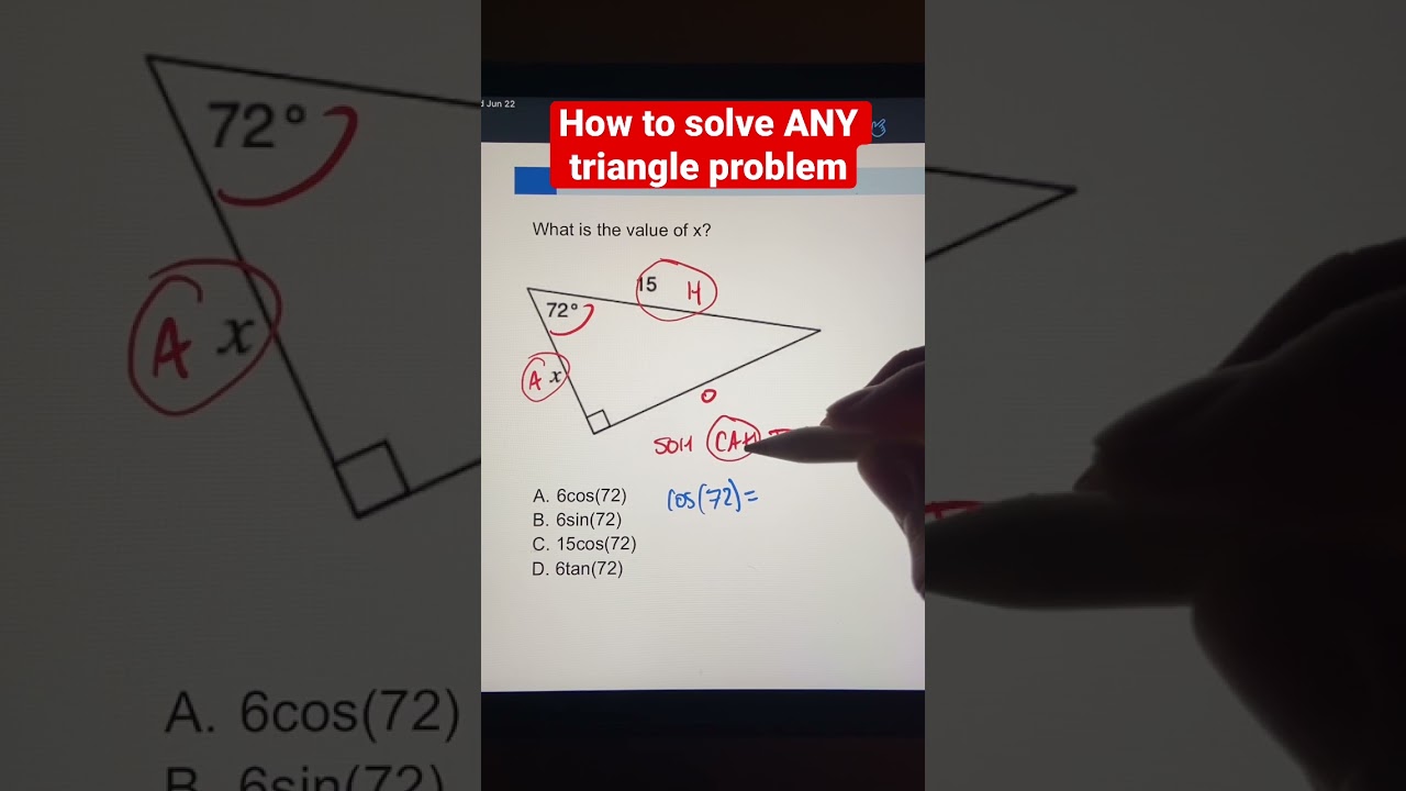 Solve Missing Triangle Side Using SOH CAH TOA! 📐 | Trigonometry Shortcut