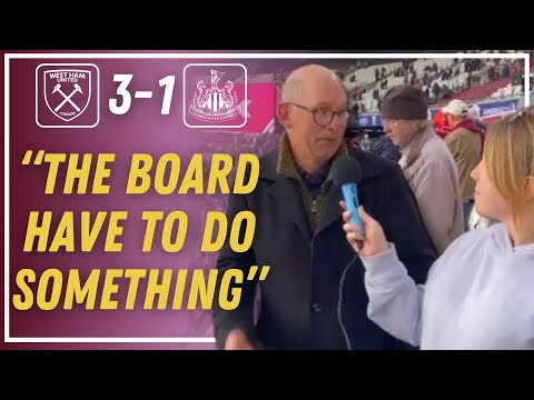 "𝗧𝗛𝗘 𝗕𝗢𝗔𝗥𝗗 𝗛𝗔𝗩𝗘 𝗧𝗢 𝗗𝗢 𝗦𝗢𝗠𝗘𝗧𝗛𝗜𝗡𝗚" | WEST HAM 3-1 NEWCASTLE UTD | FAN REACTION | PREMIER LEAGUE