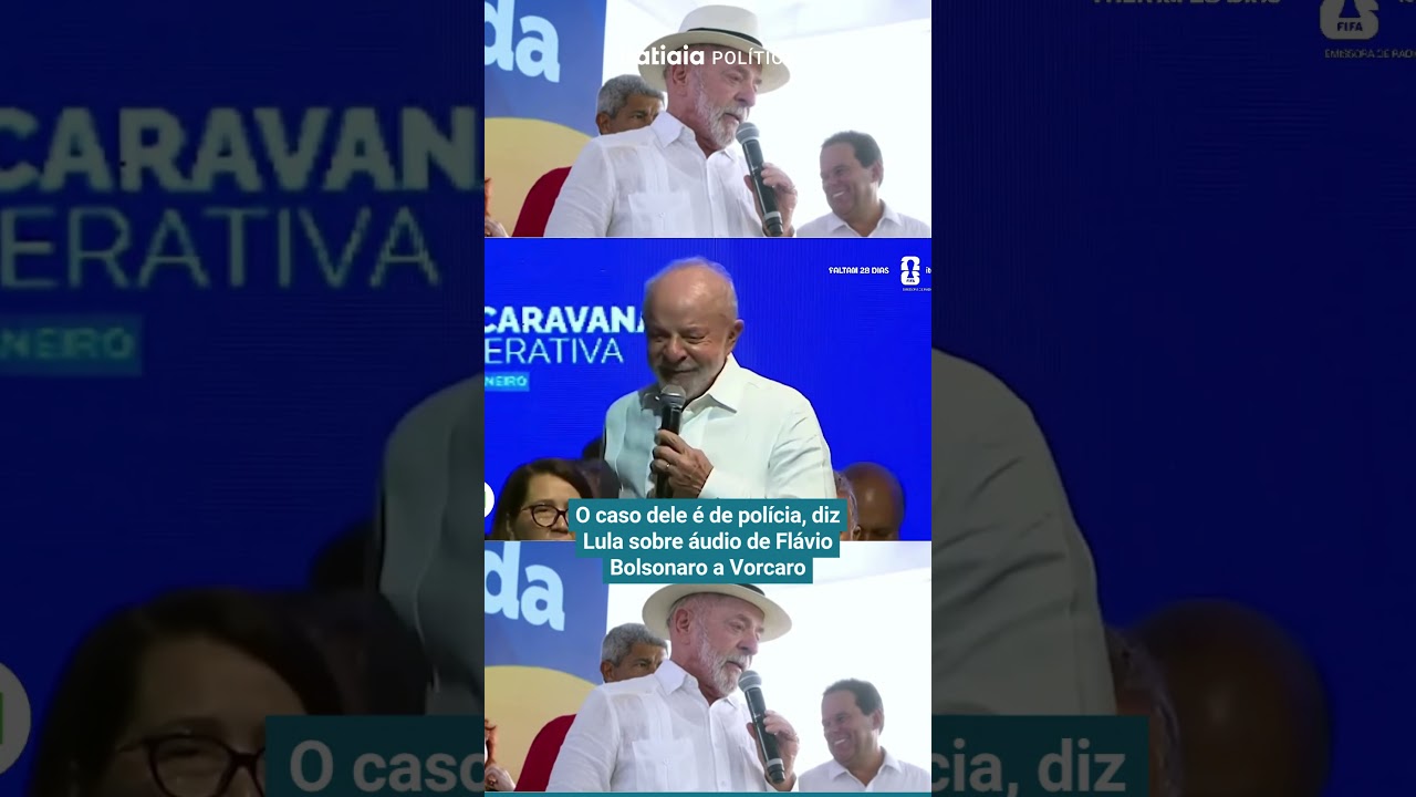 "CASO DELE É DE POLÍCIA", DIZ LULA APÓS DIVULGAÇÃO DE ÁUDIO DE FLÁVIO BOLSONARO A VORCARO
