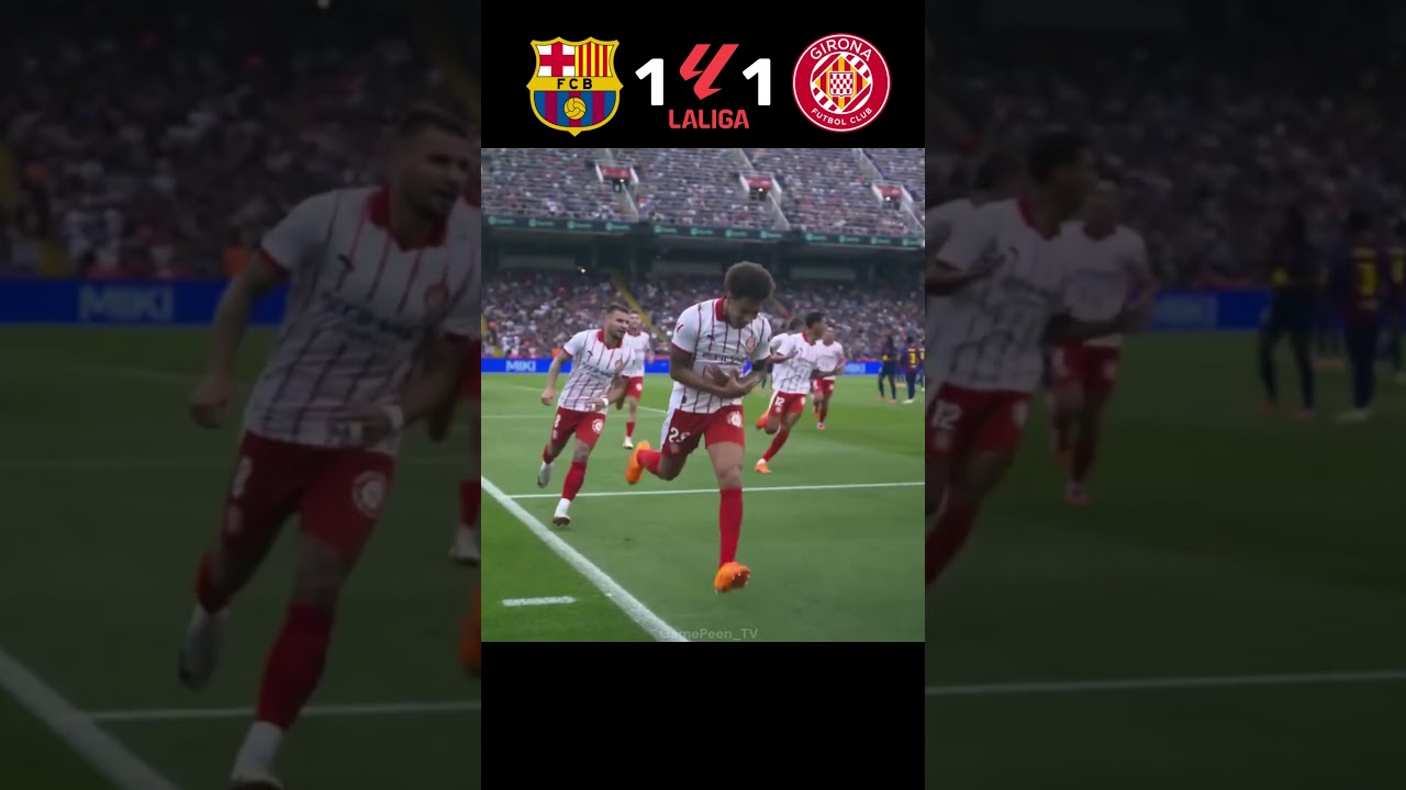Barcelona vs Girona 2-1 highlights #football #youtube #shorts