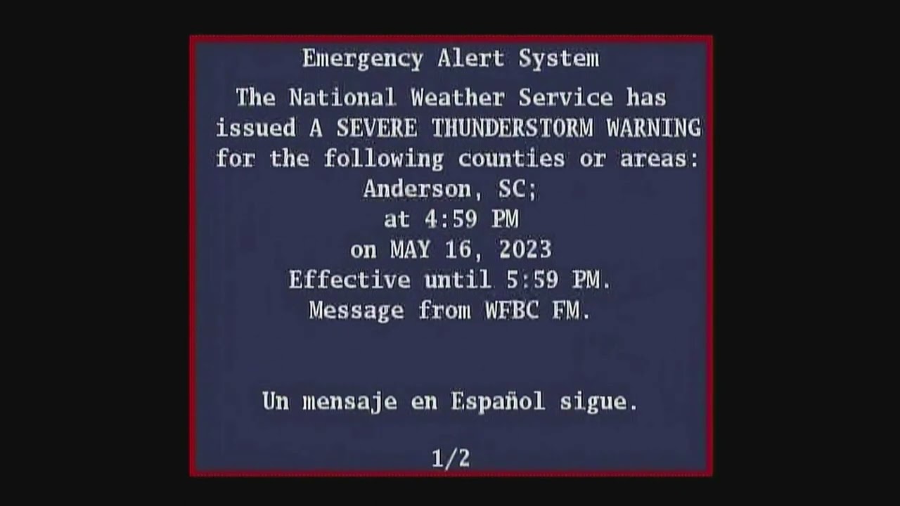 Severe Thunderstorm Warning Broadcast (EAS #637)