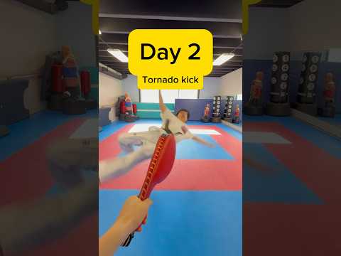 Learning tornado kick #funnyvideo #taekwondo #taekwando #combatsport #challenge #martialarts #tkd