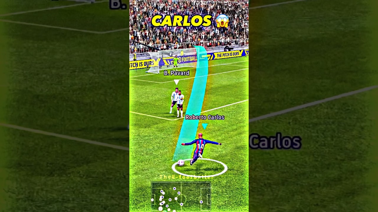 Roberto Carlos 🥶free kick #pes2021 #efootball2023 #efootball