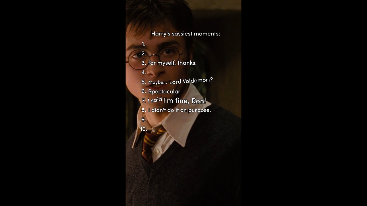 Ranking Harry's sassiest moments #HarryPotter
