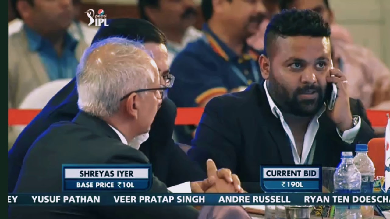 Shreyas Iyer Sold for 260 Lakh at IPL 2015 Auction 🏏