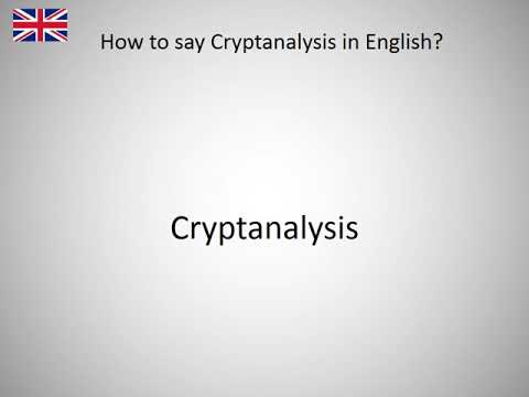 How to say Cryptanalysis in English?