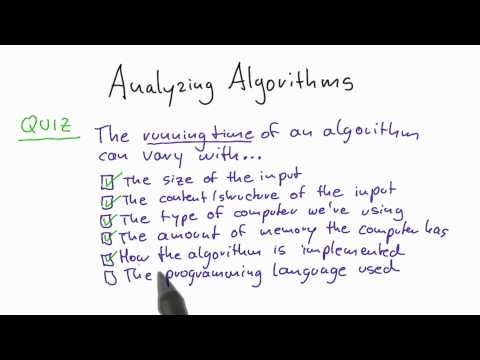 Analyzing Algorithms Solution - Intro to Theoretical Computer Science