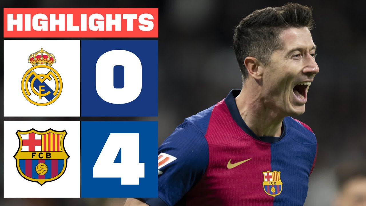 Real Madrid 0 - 4 FC Barcelona | Resumen La Liga EA Sports
