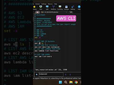 Access AWS CLI using shell script #aws #cli #awscli #devops #cloud #cloudcomputing #tutorial #linux