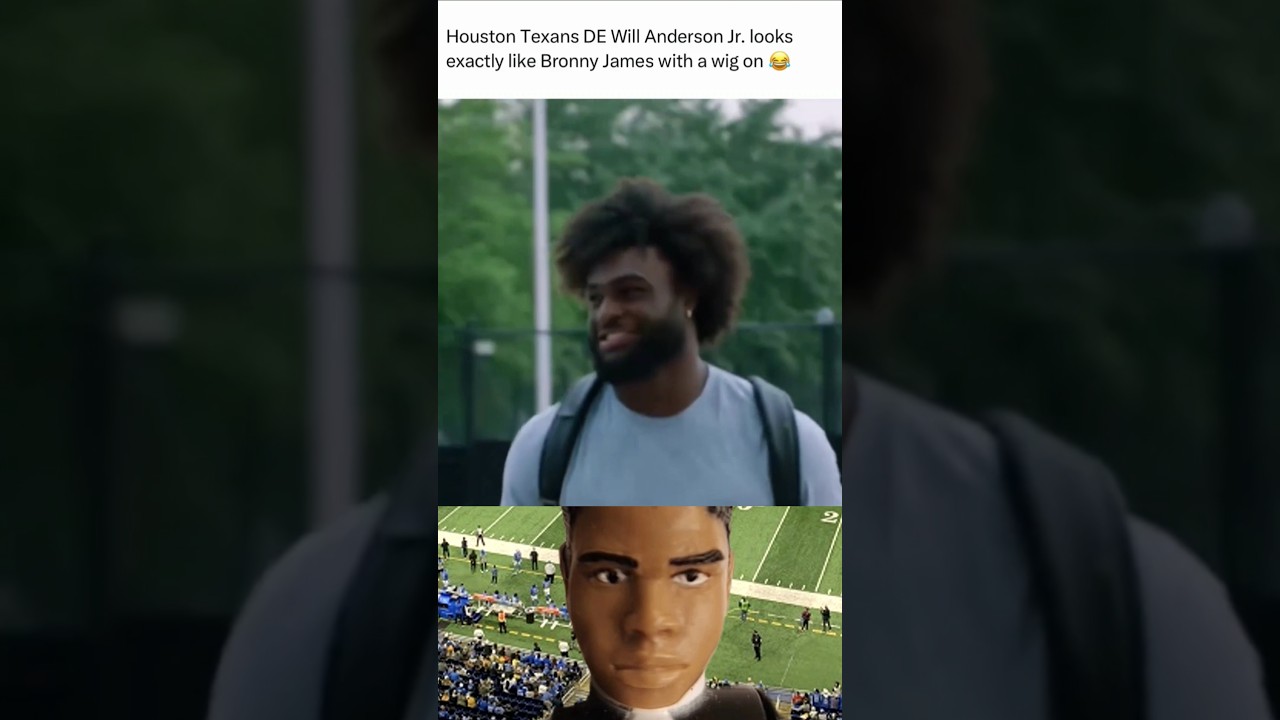 Houston Texans' Will Anderson Jr. Looks Just Like Bronny James in Funny Wig 🤣