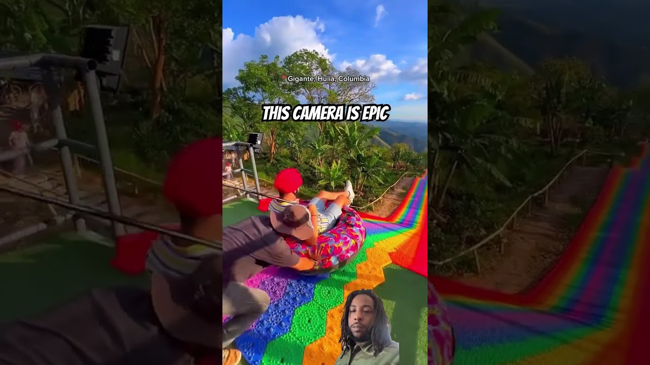 Longest Rainbow Slide Ever! 🌈 #shorts