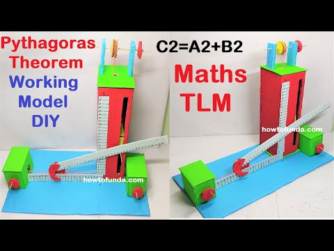 Pythagoras theorem working model 3d | Maths TLM project | howtofunda | DIY | @craftpiller