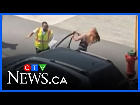 Brazen, violent alleged car theft outside Montreal school caught on camera