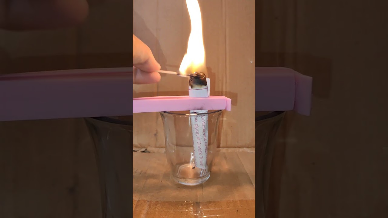 Glass Smoke Experiment with Paper & Match 🔥