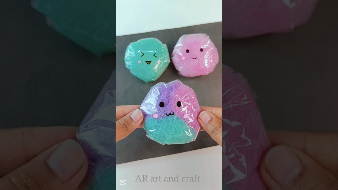 Cute DIY no paper squishy 💕 #shorts #youtubeshorts #art #craft #squishy