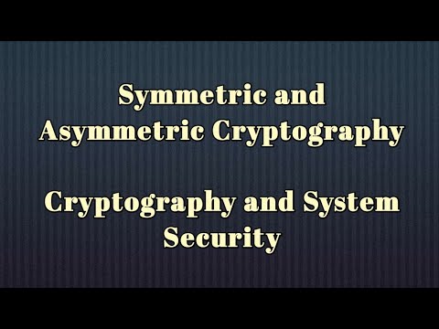 Symmetric and Asymmetric Cryptography | Cryptography and System Security