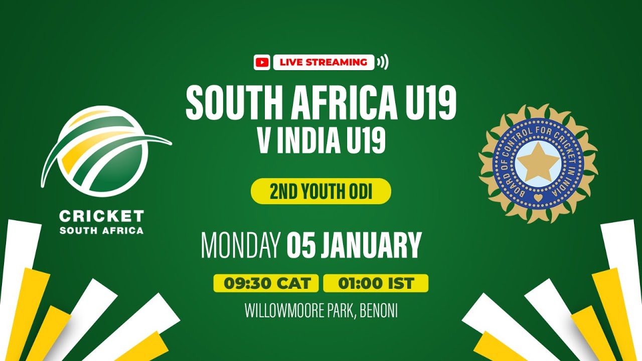 South Africa U19 vs India U19 - 2nd YODI