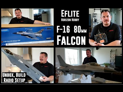 E-flite - F-16 Falcon 80mm - Unbox, Build, & Radio Setup