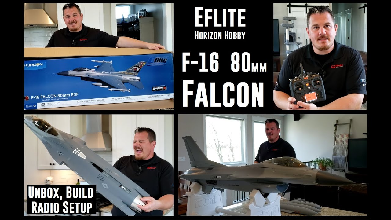 E-flite F-16 Falcon 80mm | Unboxing, Assembly & Radio Setup Guide ✈️