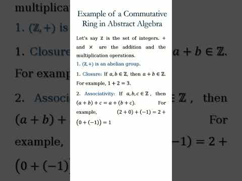 What is a commutative ring?