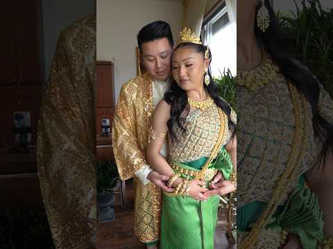Royal Khmer Traditional Wedding Attire by Khmer High Fashion Celebrity Designer Khmer Bridal #khmer