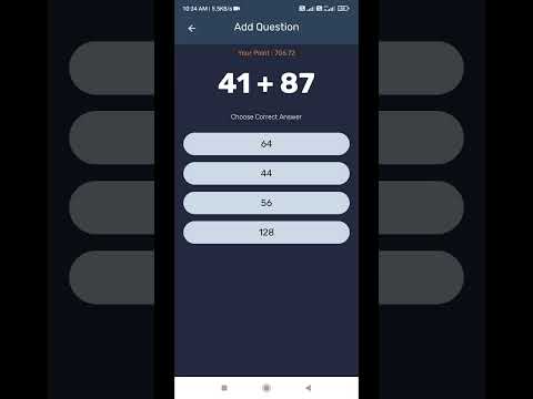 Math quiz application. earning application