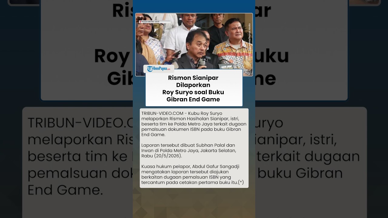 RISMON SIANIPAR Dilaporkan Roy Suryo atas Palsu ISBN ๐