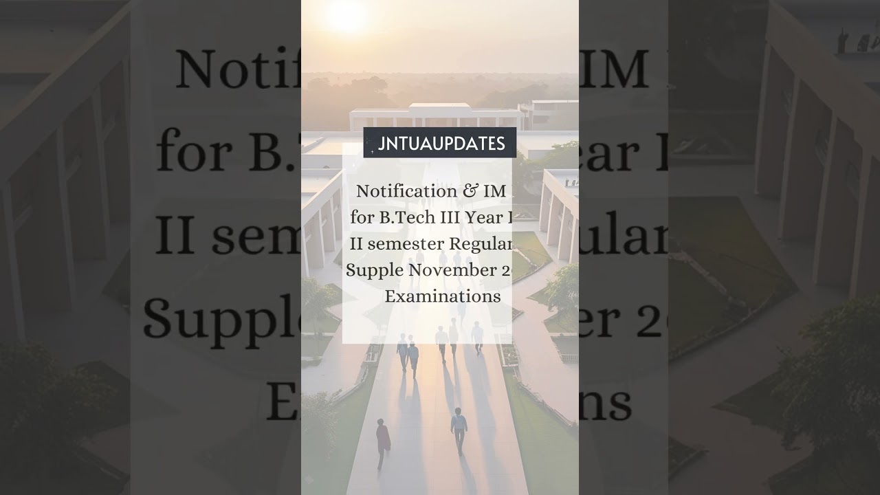 Official Update on B.Tech 2_1, 2_2, 3_1, 3_2 Registration and Supply