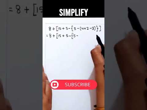 SIMPLIFICATION USING BODMAS RULES EXPLAINED WITH EXAMPLE #simplify #simplification #bodmas #shorts