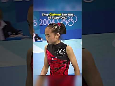 Should she have been banned for this?🤔 #gymnastics #northkorea #sports #olympics #banned