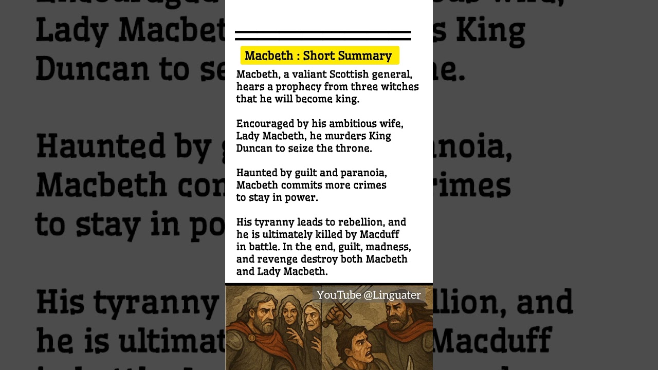 Macbeth by Shakespeare | Short Summary & Analysis ⚔️