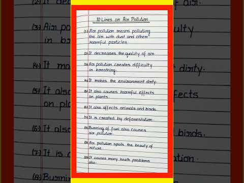 10 Lines on Air Pollution/ Essay on Air Pollution/ 10 Lines Essay on Air Pollution