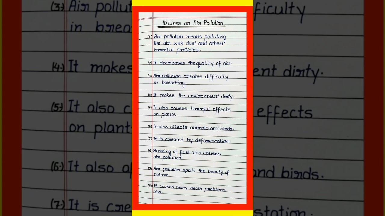 10 Lines on Air Pollution 🌍