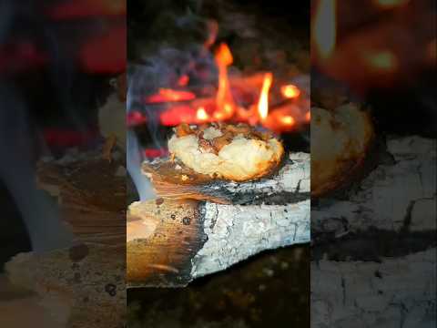 8🔥Как испечь пирог в лесу зимой #выживание #выживаниевлесу #bushcraft #рецепты #добычаеды #лайфхаки
