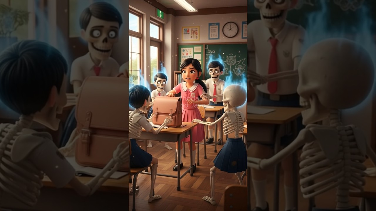 Haunted Classroom! 😱 Spooky Bhoot Story for Kids #Shorts
