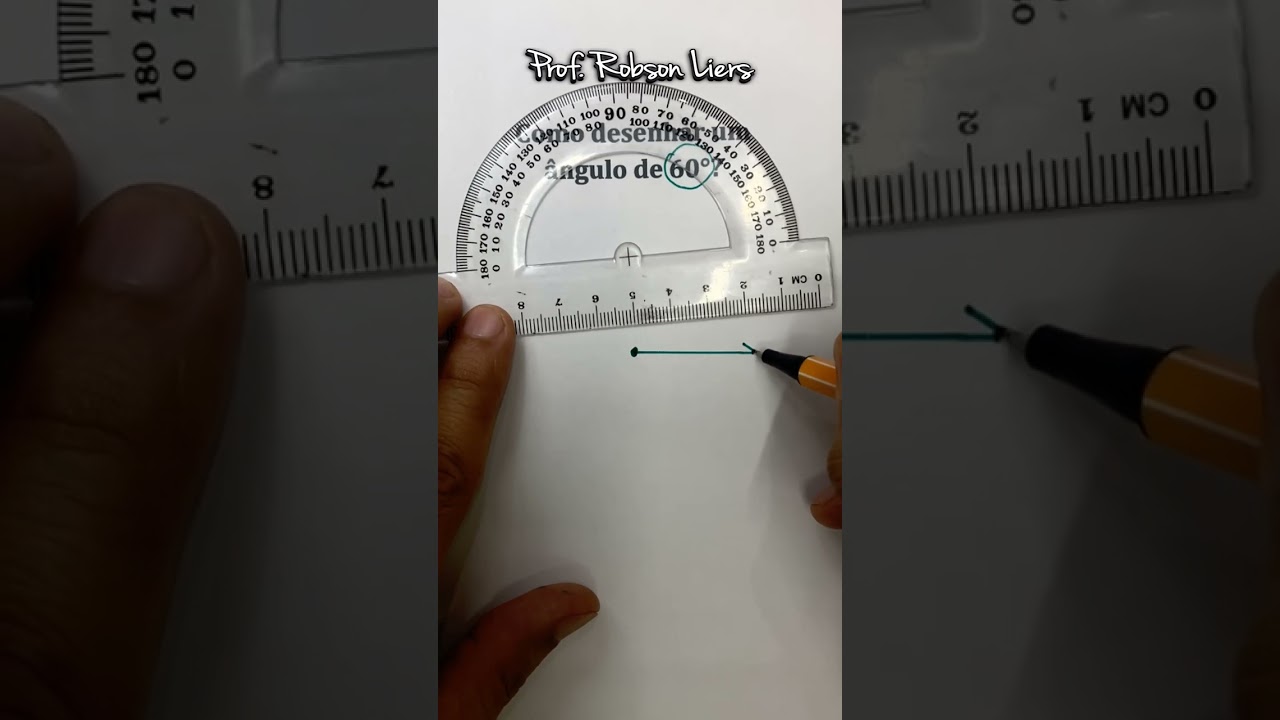 Aprenda a desenhar um Ângulo de 60° com o Prof. Robson Liers 📐