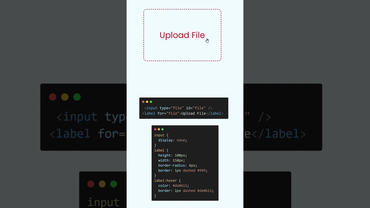 HTML & CSS File Upload Button Tutorial