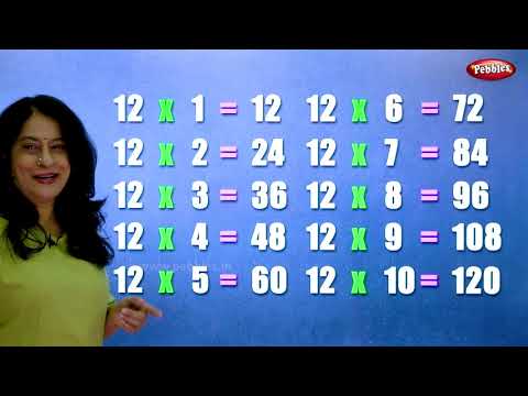 Table of 12 in English | 12 Table | Multiplication Tables English | Learning Video | Pebbles Rhymes
