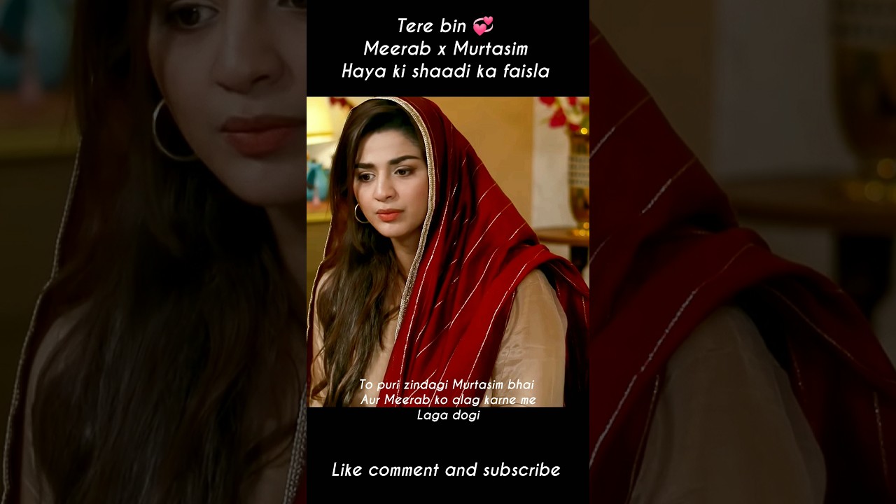 Tere Bin 🌹😘 Haya's Heartfelt Moment with Meerab & Murtasim | Short Video